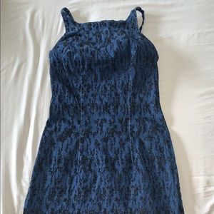 Mini 90’s denim dress with velour flowers